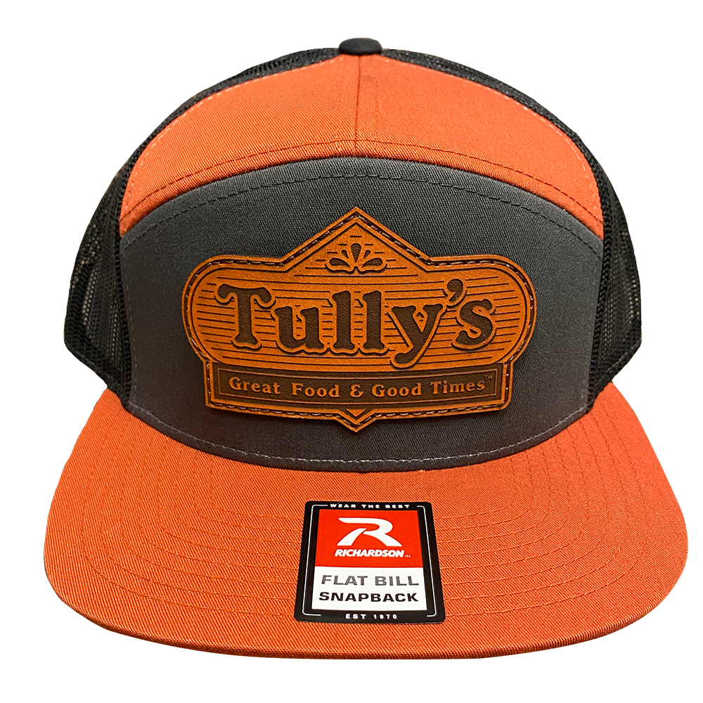 The Snapback Flatbill - Orange on Blue