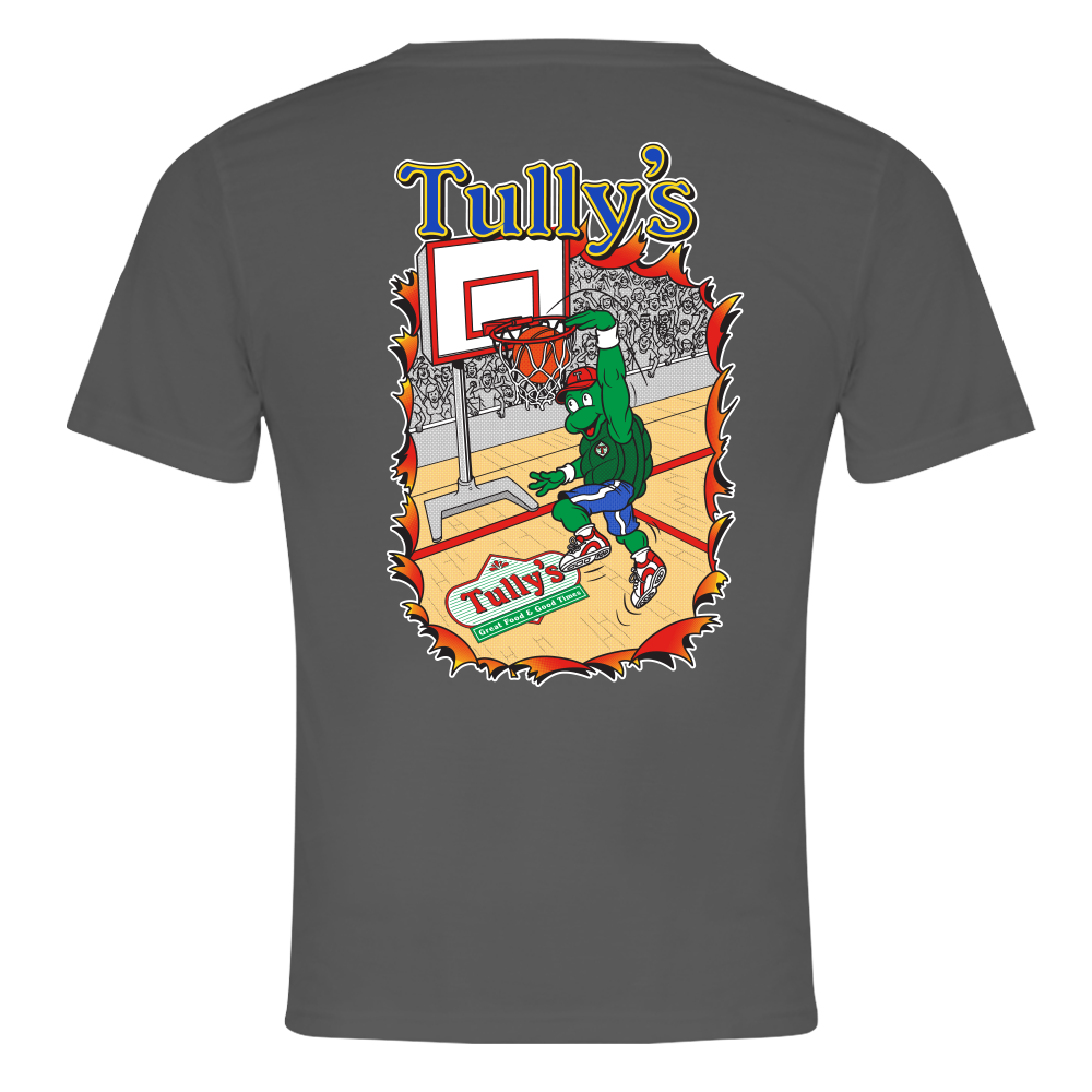 Tully the Turtle playing Basketball T-Shirt - Tully's Good Times